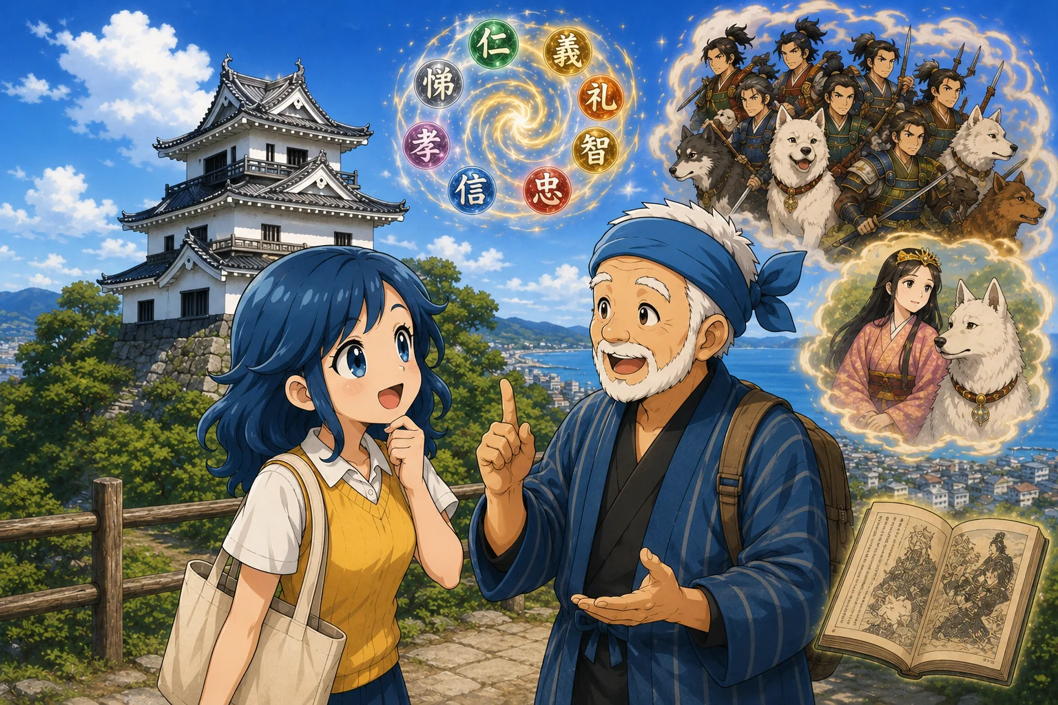 【館山市】うみこと歩く館山城⑥｜八犬伝に出会う・物語と史実はどう違う？