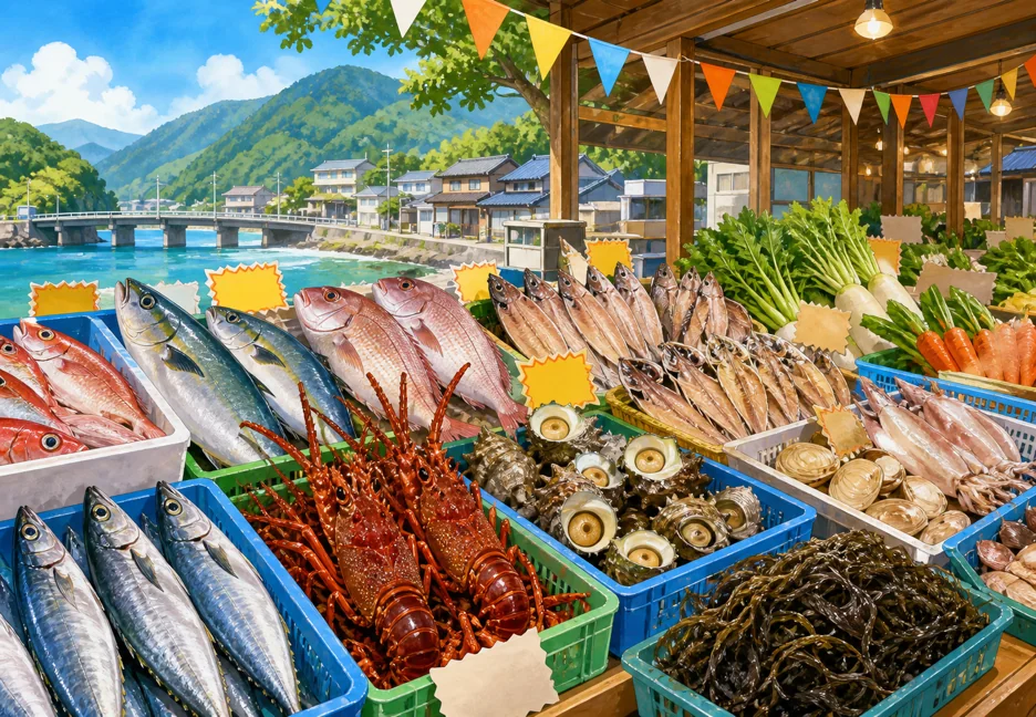 【南伊豆町】直売所「湯の花」で海産物まつり｜7月19・20日に海産物2割引きと報道