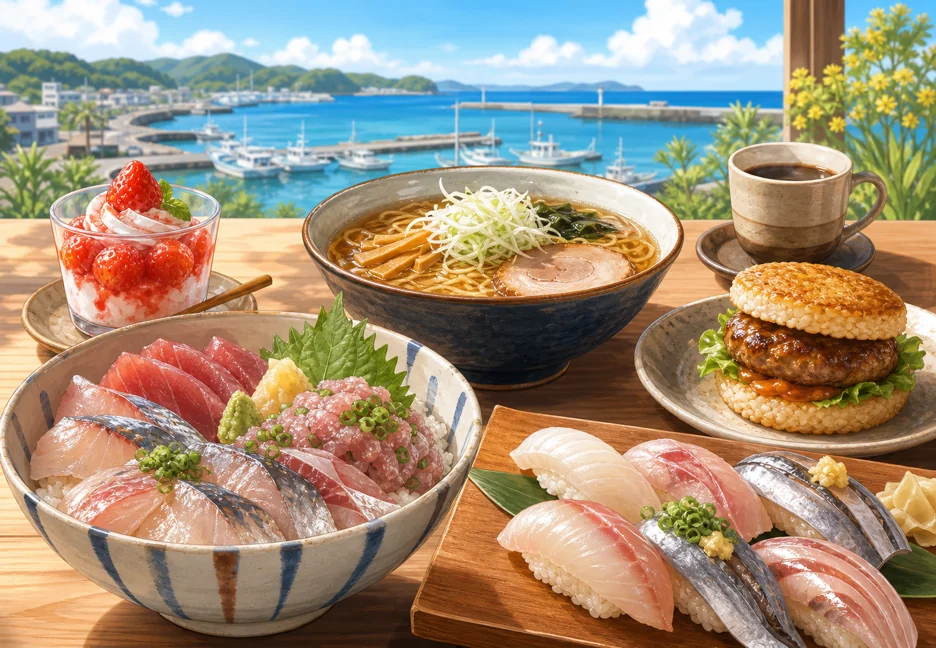 【保存版】せっかくグルメで紹介された館山・南房総の店まとめ｜海鮮丼・地魚寿司・ご当地グルメ