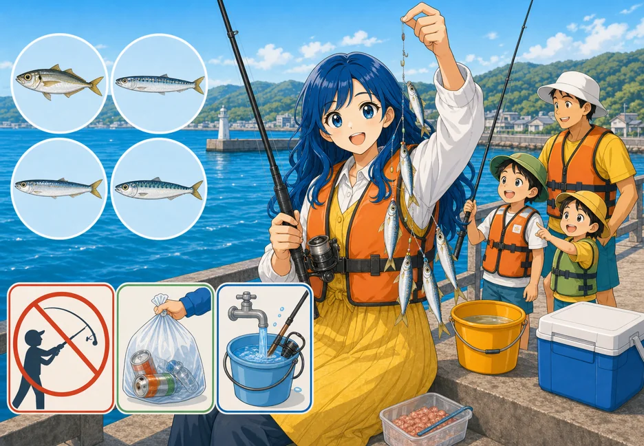 【初心者・子連れOK】館山・南房総の堤防サビキ釣り入門｜釣れる魚・道具・安全とマナー