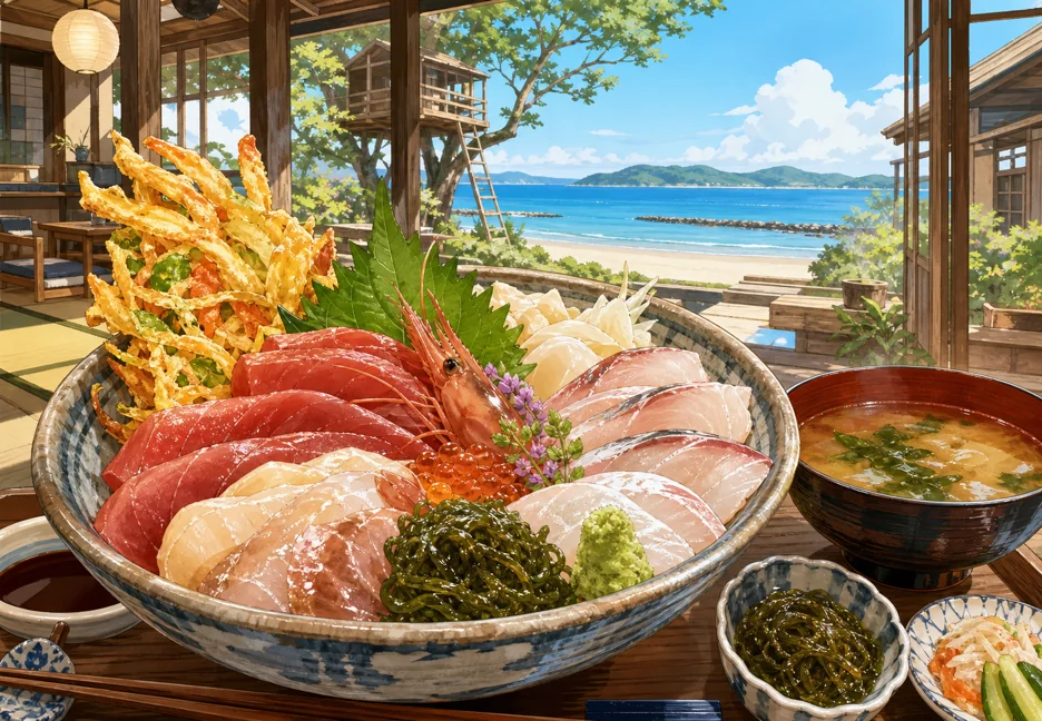 南房総・岩井海岸に古民家の海鮮丼店「味自慢」6月11日オープン｜市場から車50秒の朝獲れ地魚、メニュー・営業時間まとめ